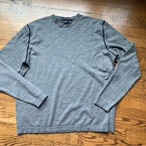 Hugo Boss Charcoal Knit Top Sweater Mens XL